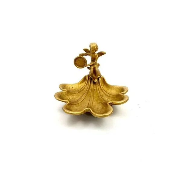 Cherub Soap-dish / Trinket Dish Brass Cherub Design Old vintage French Style